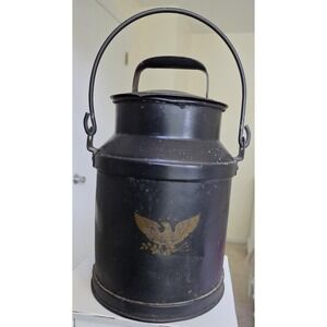 Antique Milk Pail Can Bale Handle 4 quart Eagle Farmhouse 11 Inch